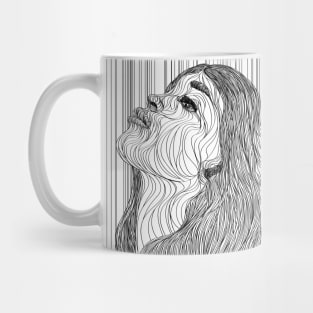 Afro woman in lines Mug